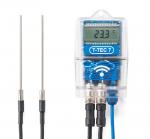 T TEC73F RF - wireless temperature datalogger with display and two remote sensors attached